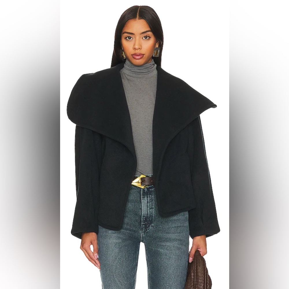 NWT Free People Mina Oversized Jacket in Black Size L